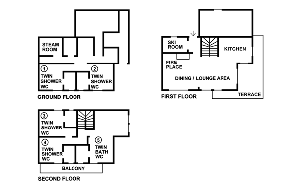 Chalet Premier de Cordee Courchevel Floor Plan 1